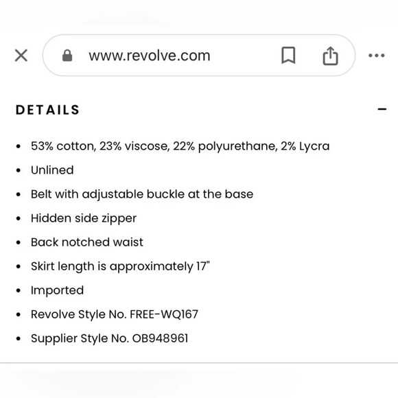 FREE‎ PEOPLE NWOT Livin It Up Pencil Skirt in White - Picture 10 of 10